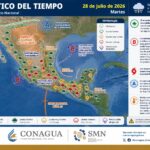 La onda tropical 21 propiciará lluvias intensas en zonas del occidente y sur del país